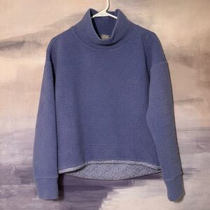 Women's Purple Funnel Neck Sweater Pullover Top